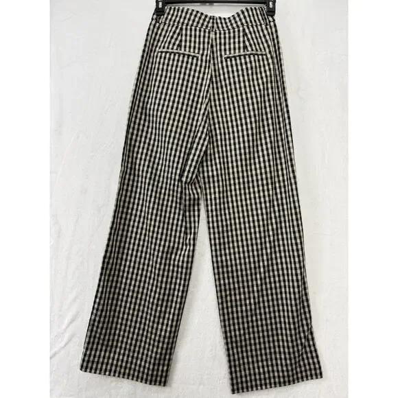 Everlane The Draper Pleated Pant In Buttersmooth Color Checkered Size 2S - Picture 7 of 14